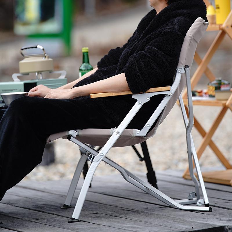 户外折叠椅弯弯椅便携钓鱼休露闲高营海狗椅牛津躺椅背铝合金布海