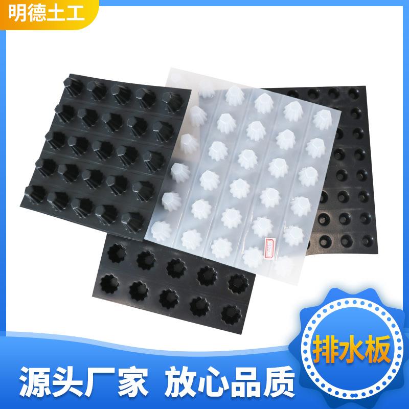 排水板厂家BSD屋顶绿化水PE蓄排水板H地下车库D用塑料疏水排板
