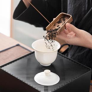 家用简约户外礼品 德化羊脂白玉旅行功夫茶具便携式