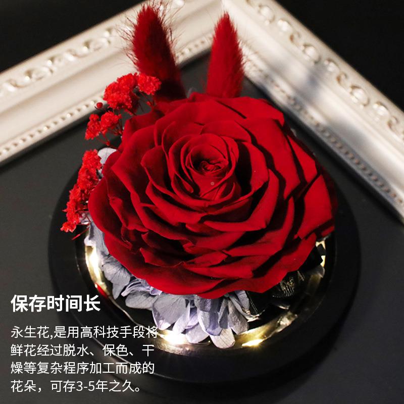 工永生花摆礼盒玫瑰师花生日小礼品三八妇女节礼物001170件送员老