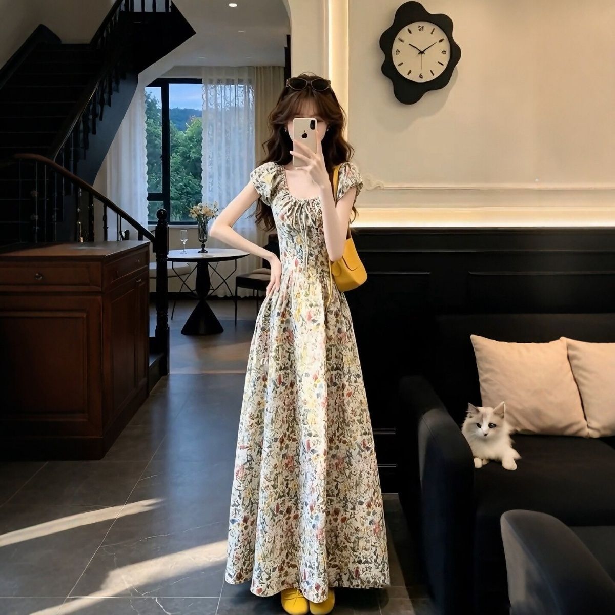 巨好看田园风连衣裙女202
