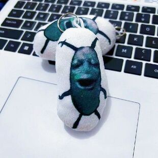 按压发声玩偶公仔抽象搞笑搞怪手办钥匙扣人脸痞老板叫声语音挂件