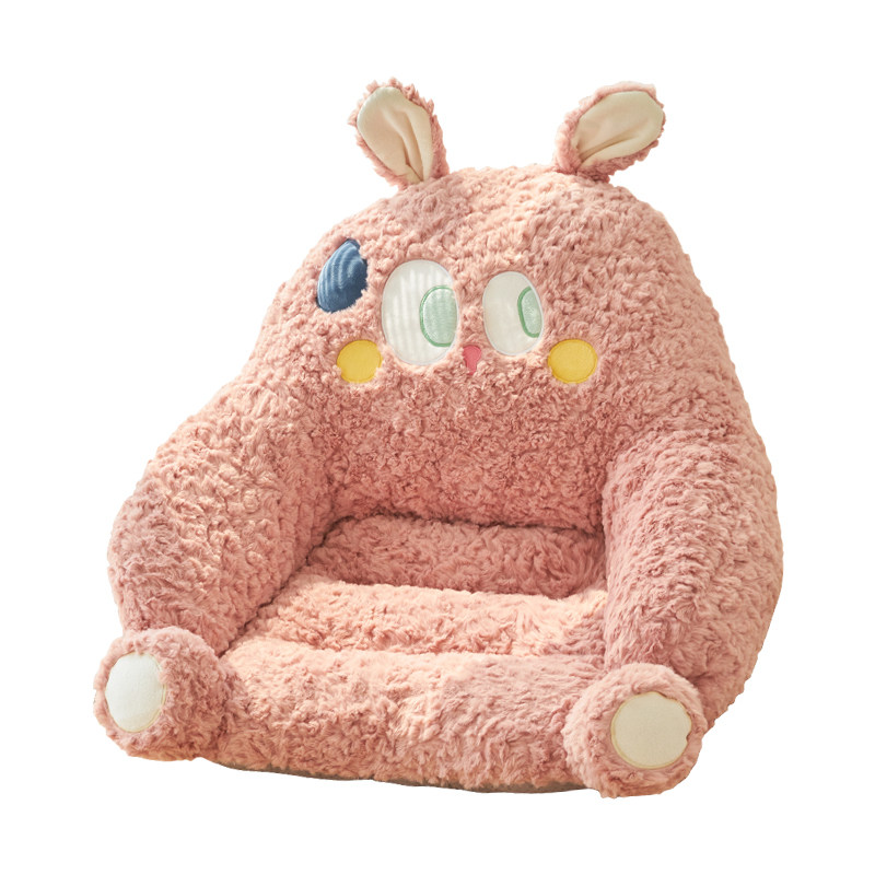 学生宿舍地上坐垫靠背一体加厚毛绒卧室懒人小R沙发靠背垫椅子屁