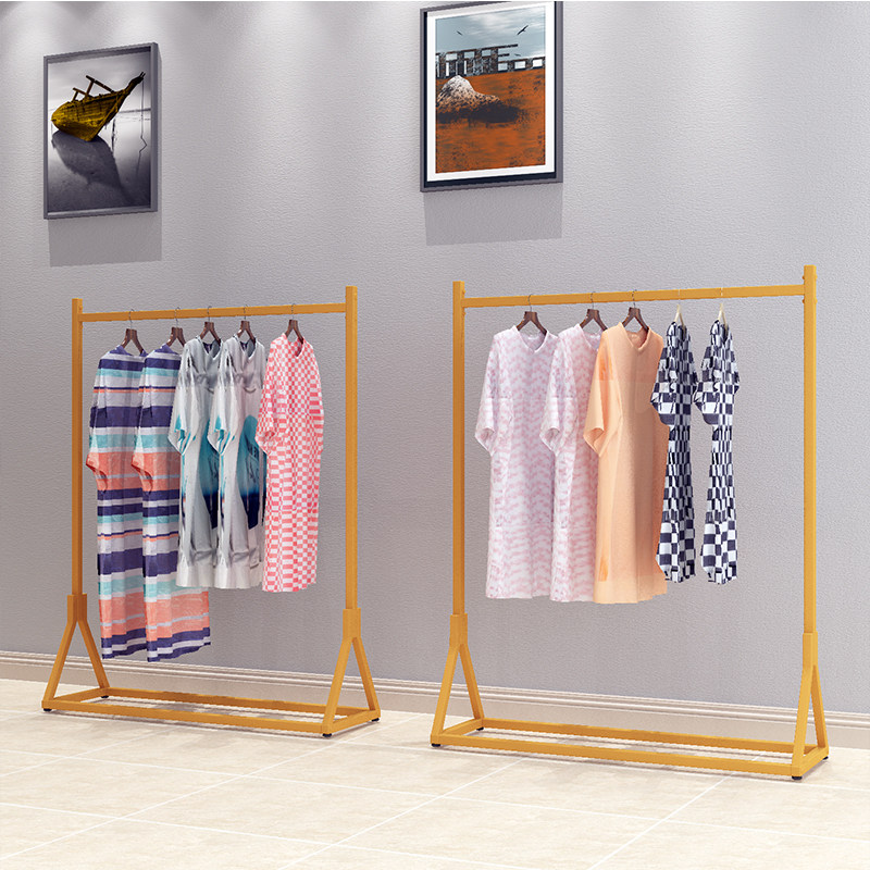 欧式服装店落地架中岛架龙门架铁艺女装男装货架店Z童装架衣架