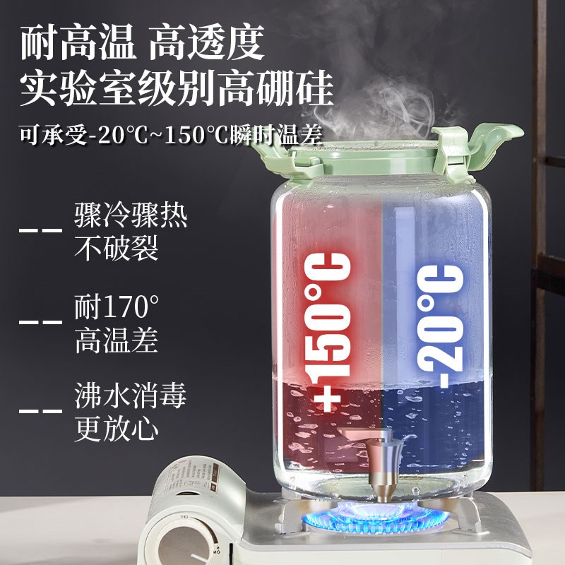 青梅果酒酿e酒容器泡酒玻璃瓶家用酒坛酒罐泡酒酒瓶密封