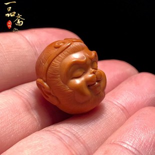 橄榄核单籽核雕单颗m猴子手链吊坠挂件雕刻孙悟空背云大圣手串配