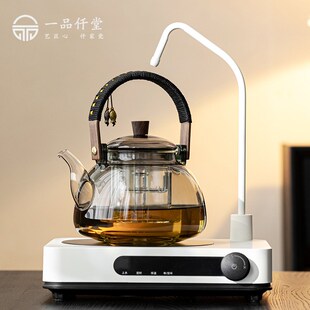耐热玻璃围炉煮茶器高温防爆泡茶壶智能抽水电陶炉套Y装烧水蒸茶
