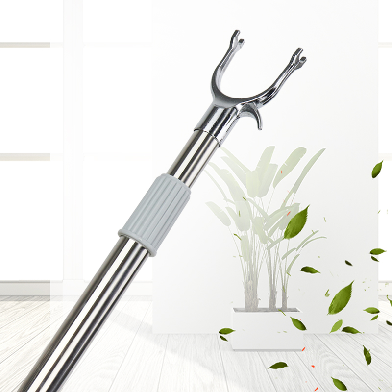 加长衣叉杆不锈钢伸缩撑衣杆丫叉晒收衣服竿M粗家用挑衣架撑衣叉