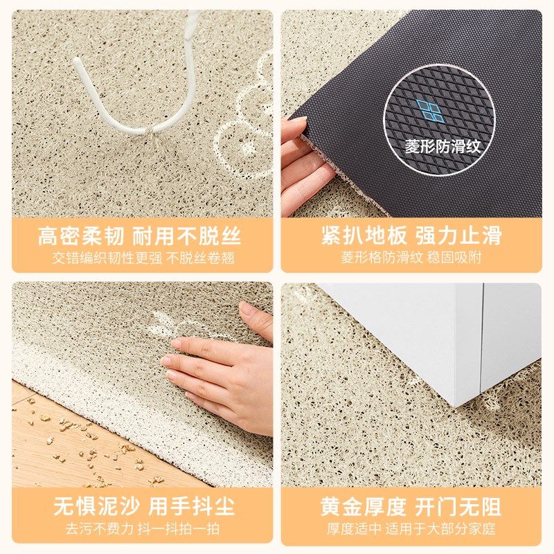 2025新d款卡通丝圈入户门地垫家用进门地毯玄关防滑可裁剪耐磨脚,居家布艺,入户地垫,淘宝优惠券,粉丝福利购,淘宝优惠卷