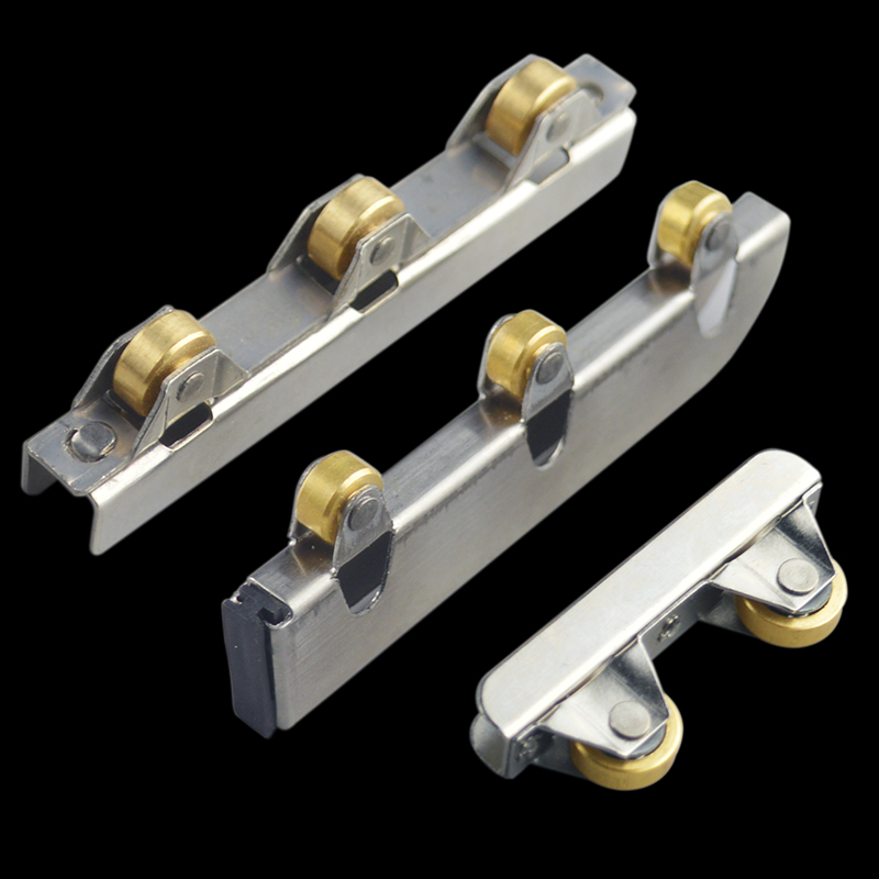 橱柜玻璃门滑轮柜子8mm玻璃推拉移门轮子书柜柜台O滚轮5-6mm玻璃