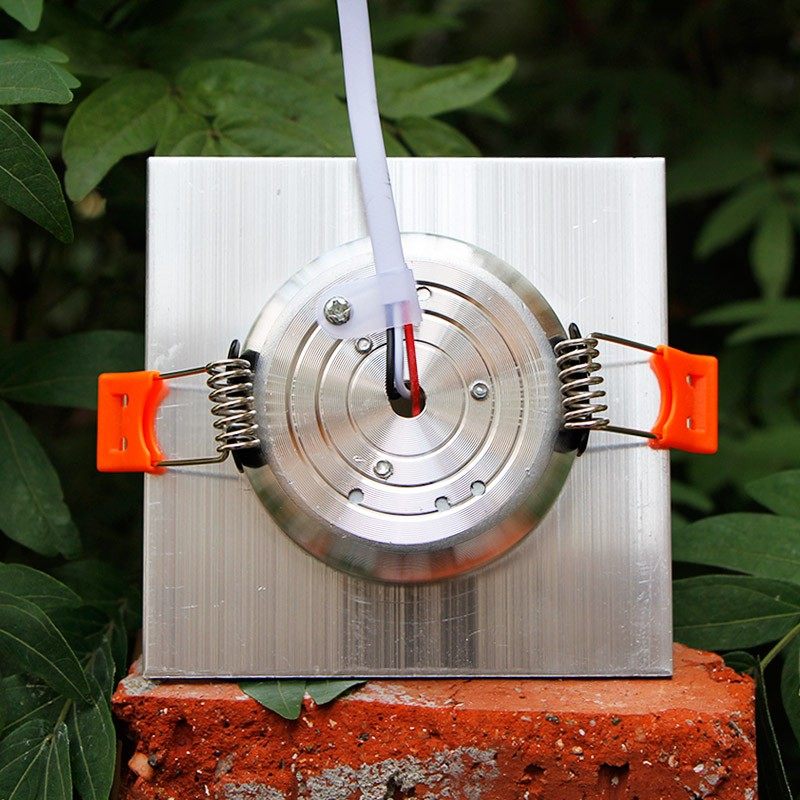 三色变光LED筒灯单头10X10嵌入式开孔8 12公分Q15正方形吊顶格栅