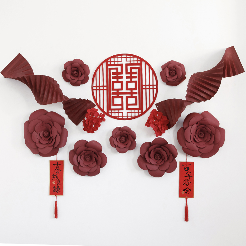 婚房布置装饰套装男m方女方卧室新房网红喜字拉花套餐结婚订婚布