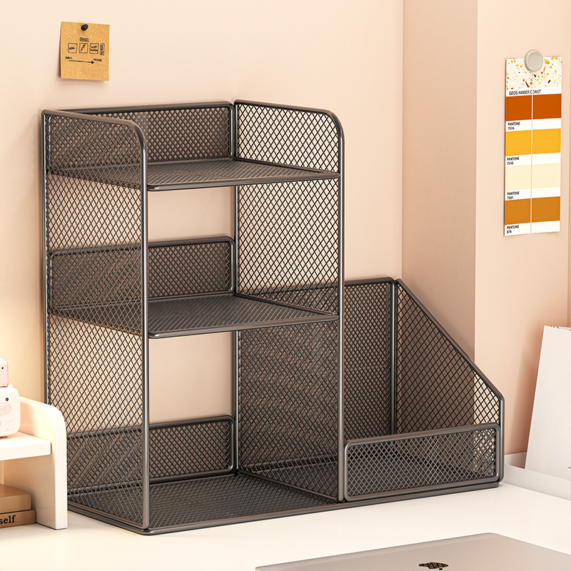 桌面书架办公桌书桌收纳置物架小型学G生整理文件架立盒桌上收纳