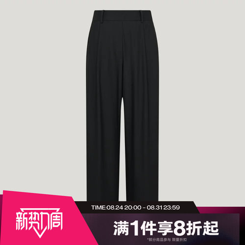 滔搏adidas阿迪达斯女子黑色直筒宽松运动休闲长裤KX0226