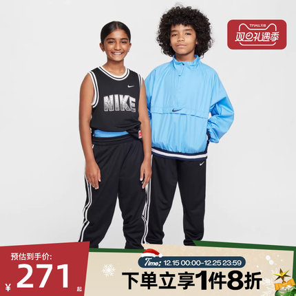滔搏NIKE耐克大童K NK PANTTEARAWAYHOOPS运动休闲长裤FZ5244-010