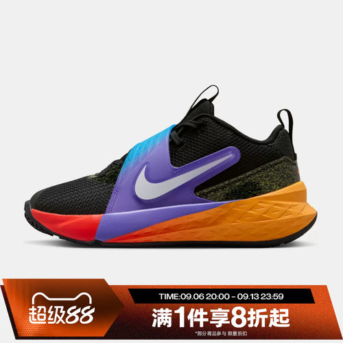 滔搏NIKE耐克大童TEAM HUSTLE D 12 魔术贴运动休闲鞋IO0285-001