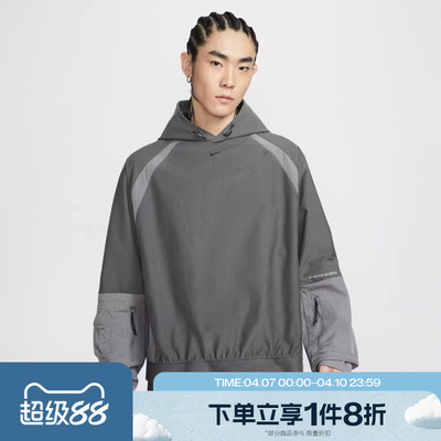 滔搏NIKE耐克男子卫衣刺绣小标拼接运动休闲针织套头衫IF1342-068