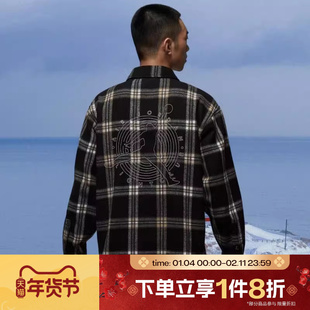 滔搏NIKE耐克男子运动休闲长袖图案百搭时尚格子衬衫IB1904-010