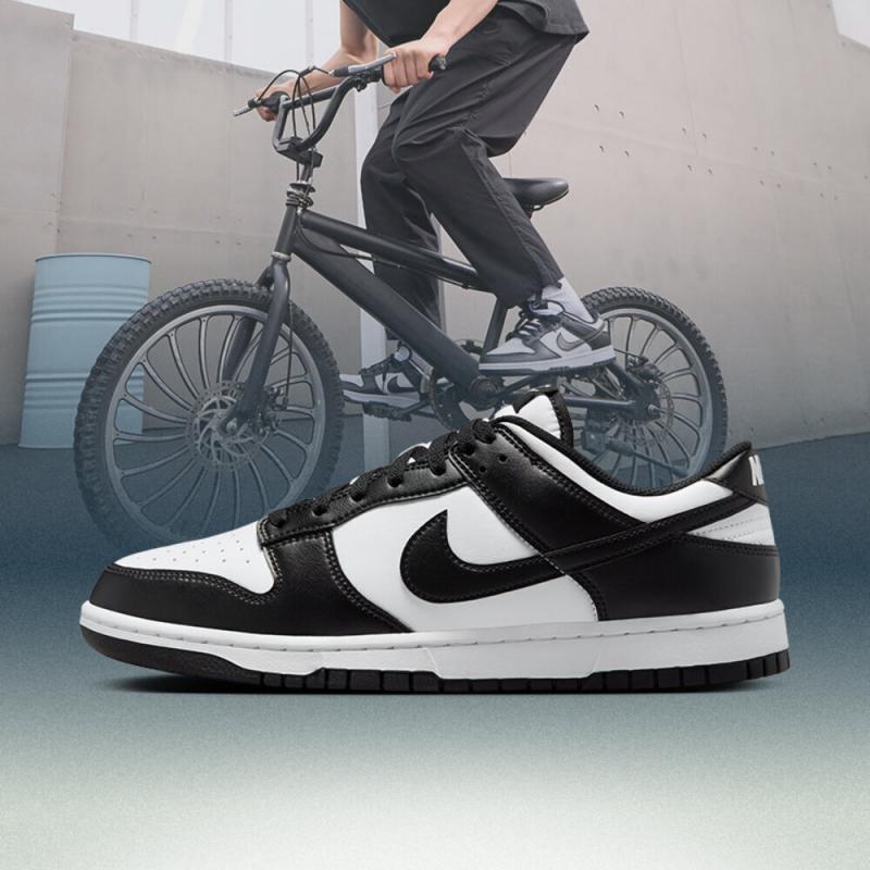 滔搏NIKE耐克男鞋DUNK LOW RETRO黑白熊猫运动休闲鞋HF5441-100