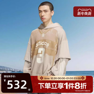 滔搏adidas阿迪达斯三叶草男子运动休闲连帽套头衫 卫衣KC2608