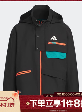 滔搏adidas阿迪达斯儿童运动休闲连帽外套梭织夹克KC0216