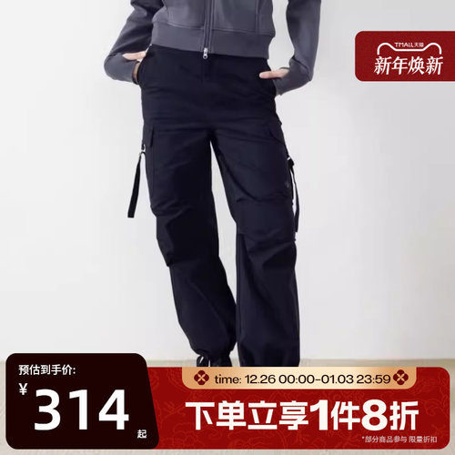 滔搏converse匡威女子工装风长裤多口袋裤脚抽绳休闲裤WCJ139-023