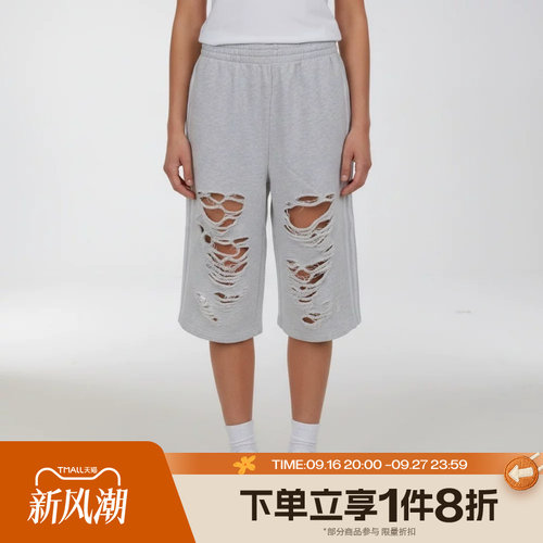 滔搏adidas阿迪达斯三叶草女子运动休闲舒适时尚针织中裤LC6461