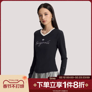 滔搏adidas阿迪达斯三叶草女子P TEE LS运动休闲长袖T恤KS2381