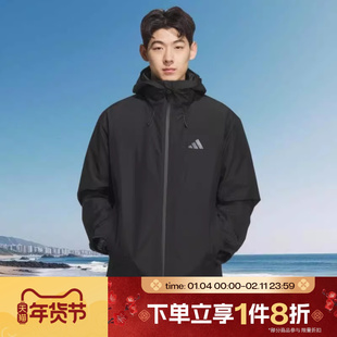 滔搏adidas阿迪达斯男子三合一运动健身连帽梭织夹克外套KQ5501