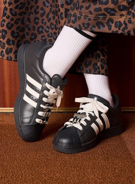滔搏adidas阿迪达斯三叶草男女SUPERSTAR贝壳头运动休闲鞋IH1628