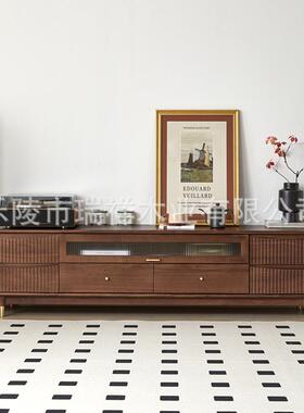 北美DSFG*-00组黑胡桃木电柜客视厅简约现代户型全实木落地视小听