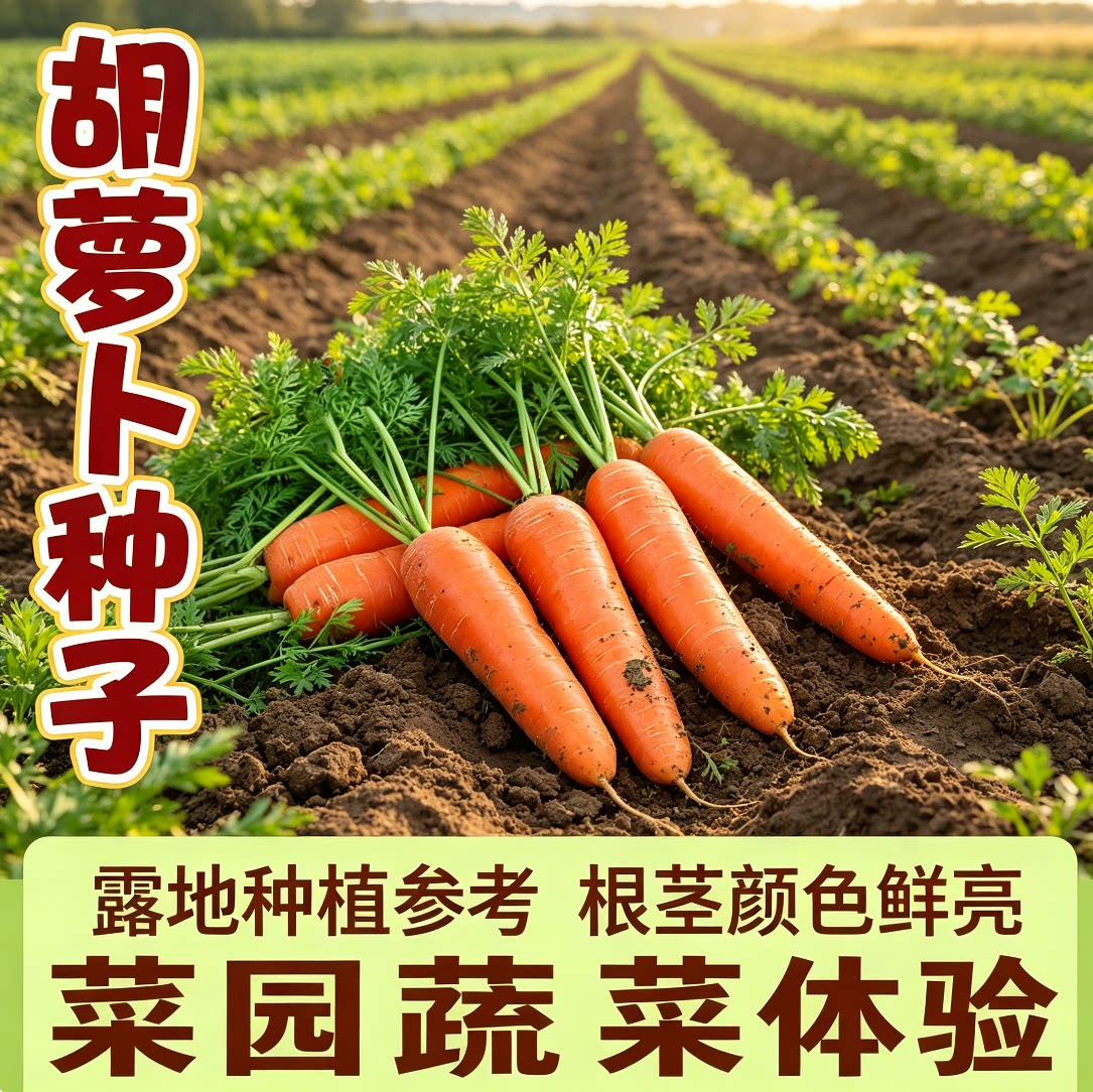 胡萝卜种红罗水果萝卜夏季胡萝卜种孑种籽蔬菜萝卜种大全