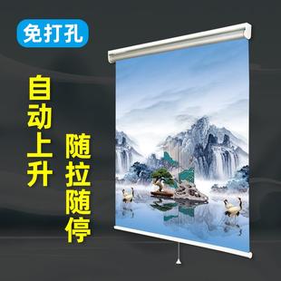免打孔窗帘卫生间回弹遮阳遮光卷帘窗浴室帘 自动降伸卷帘2024新款