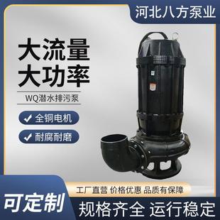WQQW无堵塞潜污泵250WQ600 潜水泵不锈钢潜水排污泵 30立式
