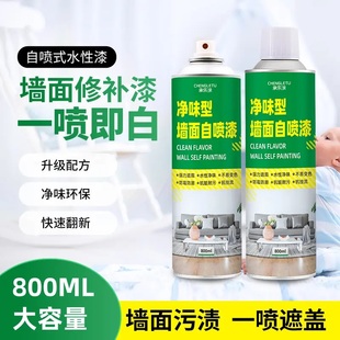800ML大容量 墙面自喷漆涂鸦脏污脚印遮盖修复环保补墙漆bc