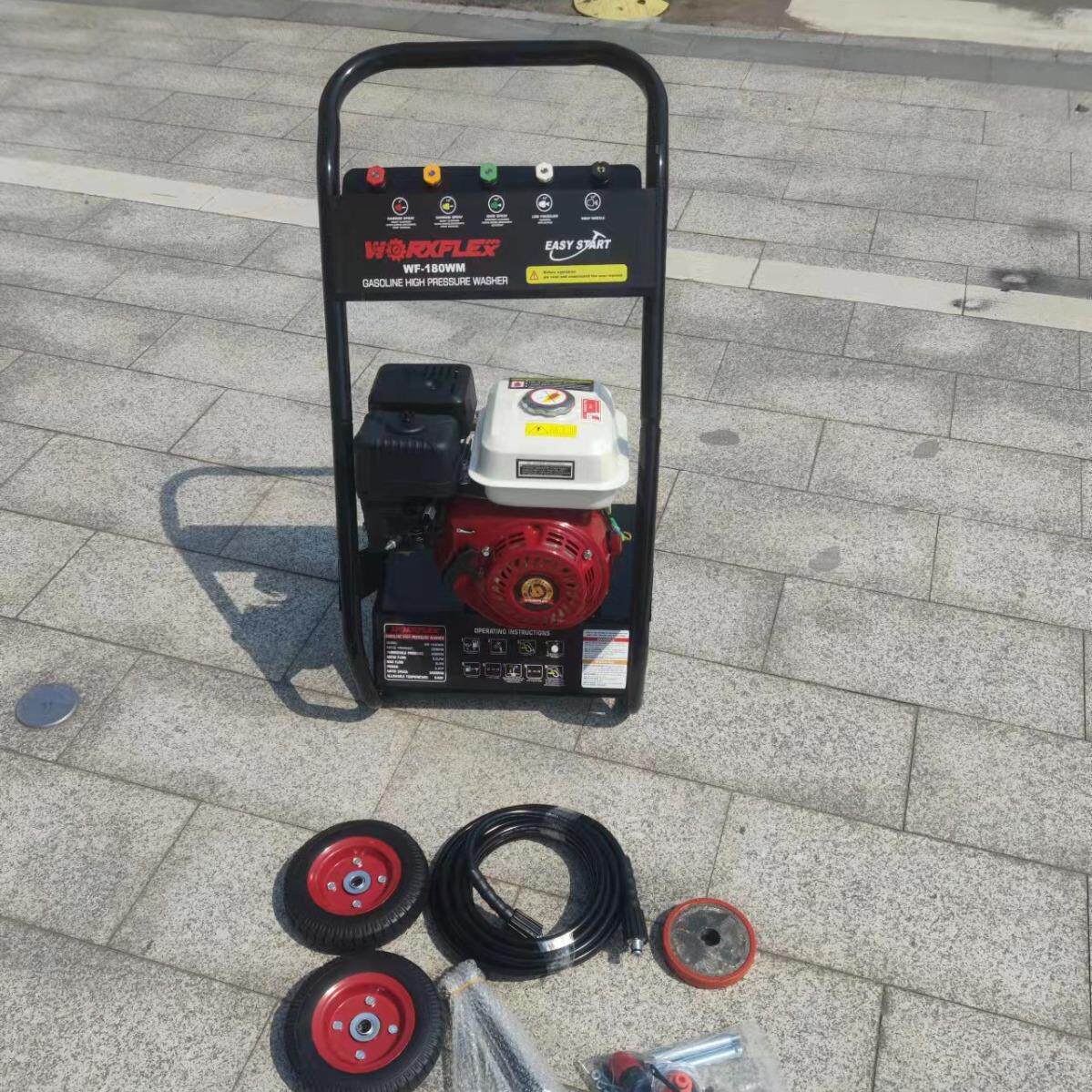 7hp汽油清洗机200bar高压水流洗车洗地农场清洁物业保洁外贸