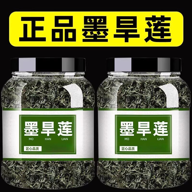 墨旱莲正品中药材旱莲草官方旗舰店新鲜非野生搭女贞子墨旱莲泡水