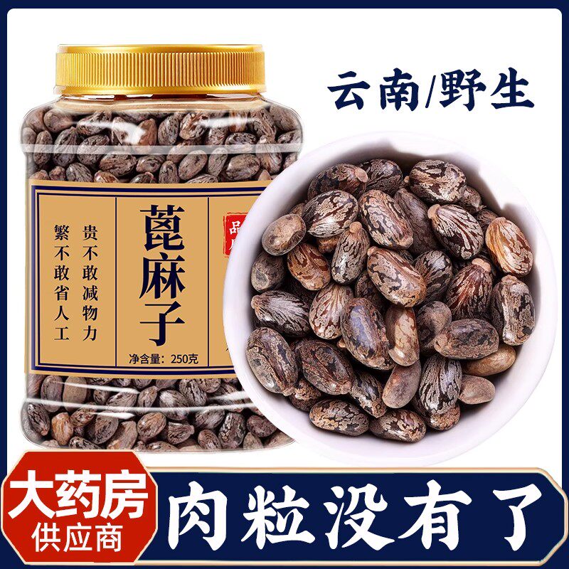 中药蓖麻子500g生蓖麻籽种子冰麻子毕麻子芘麻子红大麻子鲜蓖麻仁