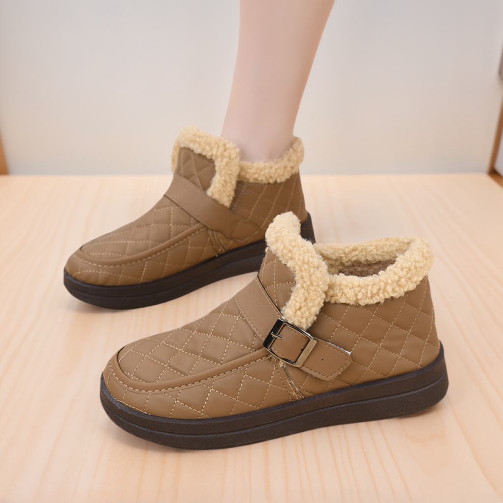 冬季新款百搭一脚蹬棉鞋女加绒保暖平底休闲百搭雪地靴时尚妈妈鞋,女鞋,棉鞋,淘宝优惠券,粉丝福利购,淘宝优惠卷