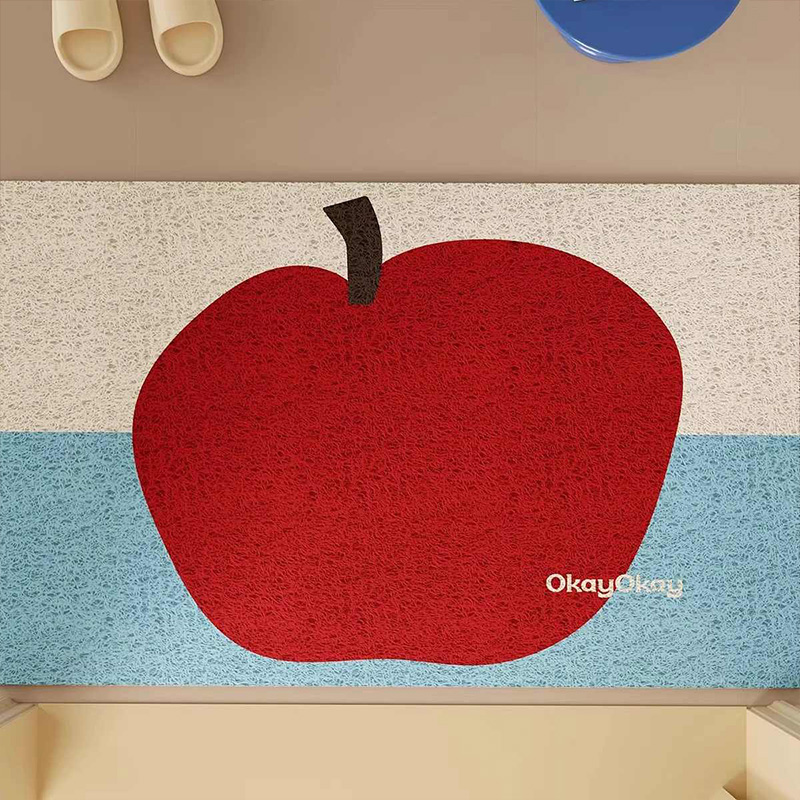 韩系波点撞色入户门地垫家用耐磨防滑刮痧丝圈脚垫可定制裁减门垫