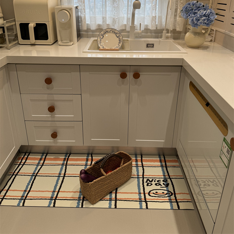 莫兰迪配色厨房吸水皮革吸油可擦免洗防滑吸水脚垫耐脏耐磨防摔垫,居家布艺,厨房地垫,淘宝优惠券,粉丝福利购,淘宝优惠卷