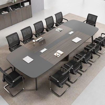 会议桌简约现代办公室商用接待培训桌椅组合会议室小型洽谈长条桌