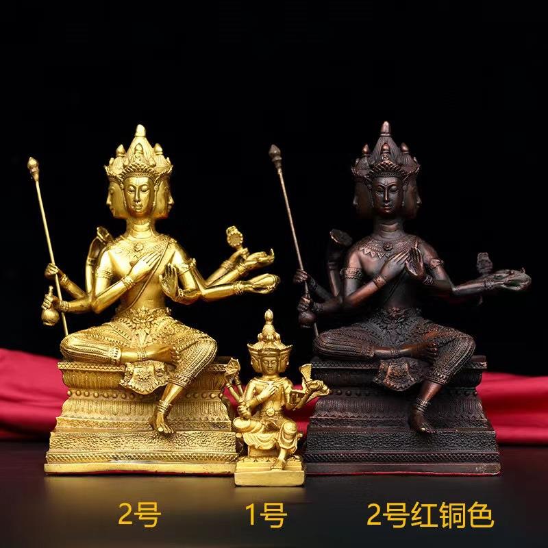 铜像铜四面佛铜像人物雕像大梵天王像家居汽车装饰工艺品摆件