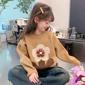 女童毛衣秋冬装加厚2024新款洋气儿童针织打底衫冬季小女孩毛线衣