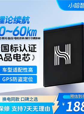 小哈电动车锂电池48V30AH新国标磷酸铁骑手外卖大容量电瓶车电池