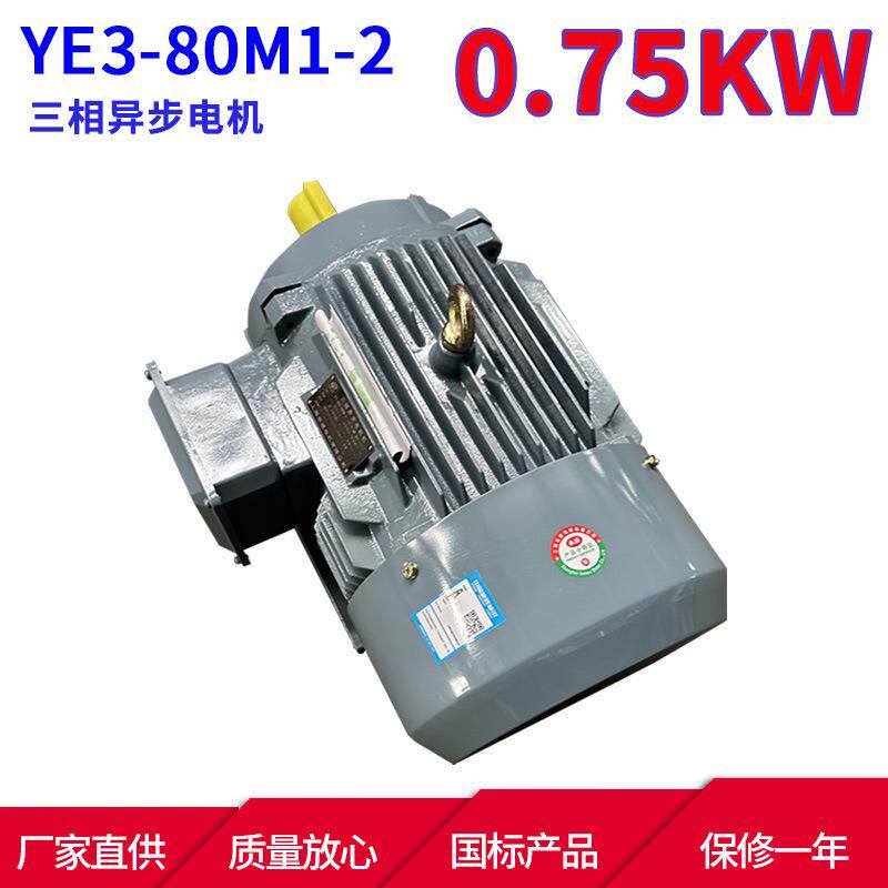 YE3系列马达三相异步电动机YE3-80M1-20.75W2极三相异步电机