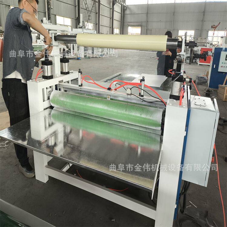 自动化金属板材PVC膜裱膜机 大理石台面门板双面透明保护膜覆膜机