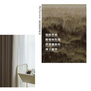 客厅米色加厚卧室高温定型窗帘定制 织选人字纹窗帘遮光2023新款