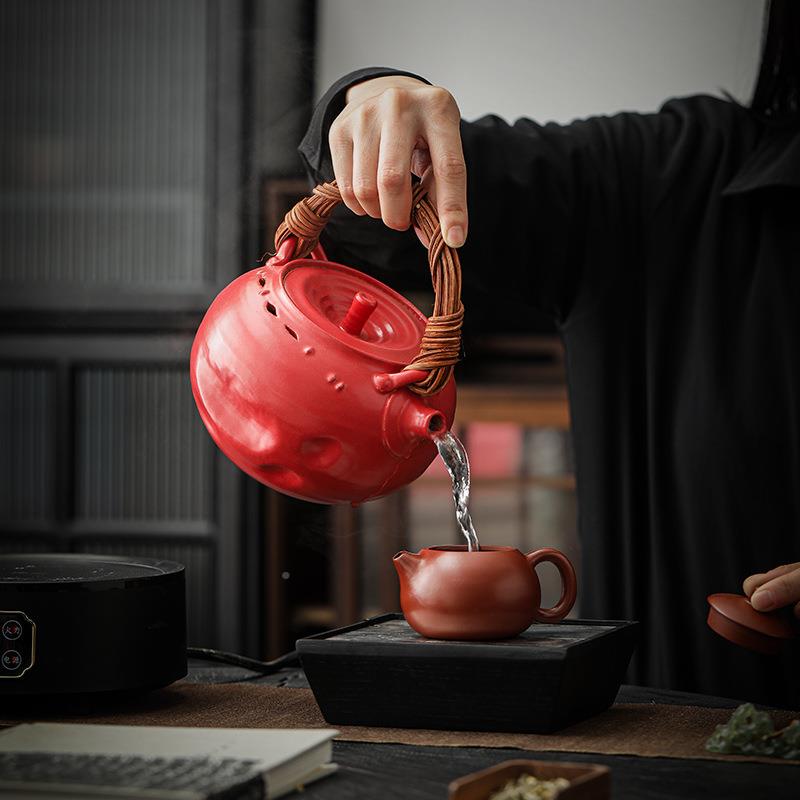 凡山fst24031堂苏打煮茶壶大陶号紫砂烧水壶明火电煮陶炉家用提梁