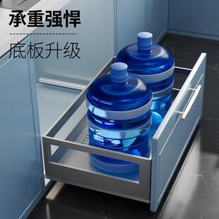 双层阻尼68篮调味料橱柜收锈纳碟架蓝 纳米黑厨房拉04不钢碗抽屉式